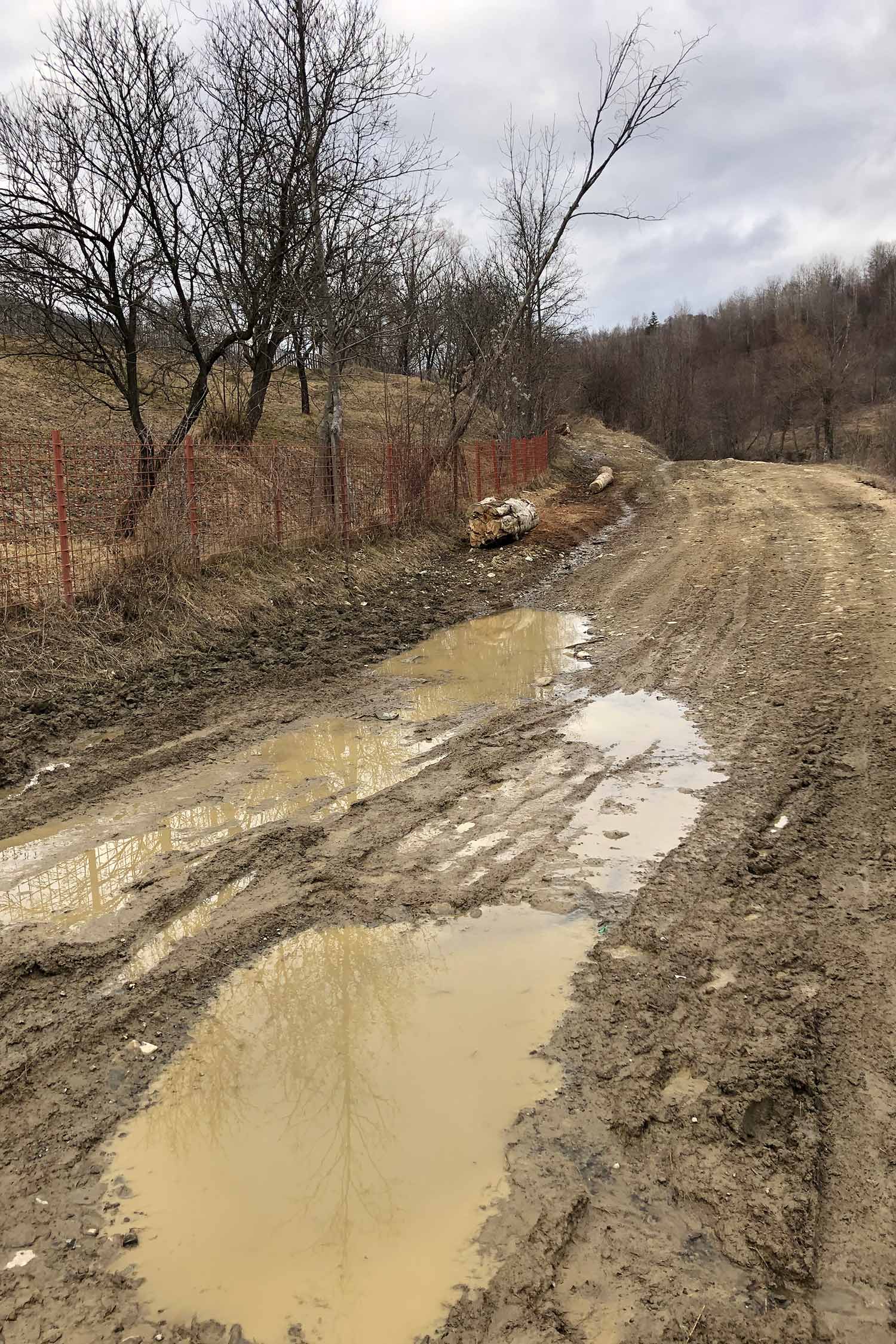 Muddy road, Romania